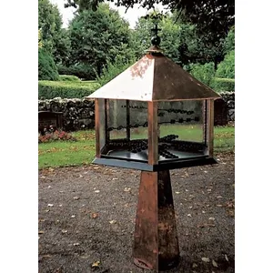 Lykt på stativ for gravlys (kobber), 60 stk.