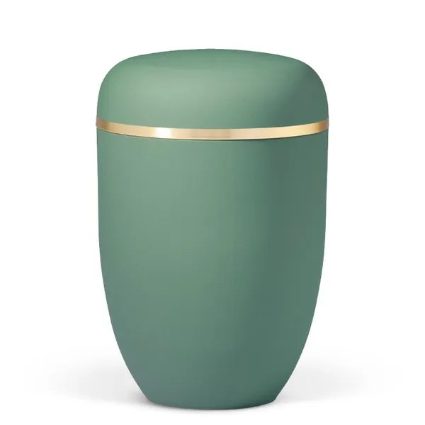 URNE, ELEGANCE OLIVENGRØNN VELOUR M/GULLBÅND 25-3685BG