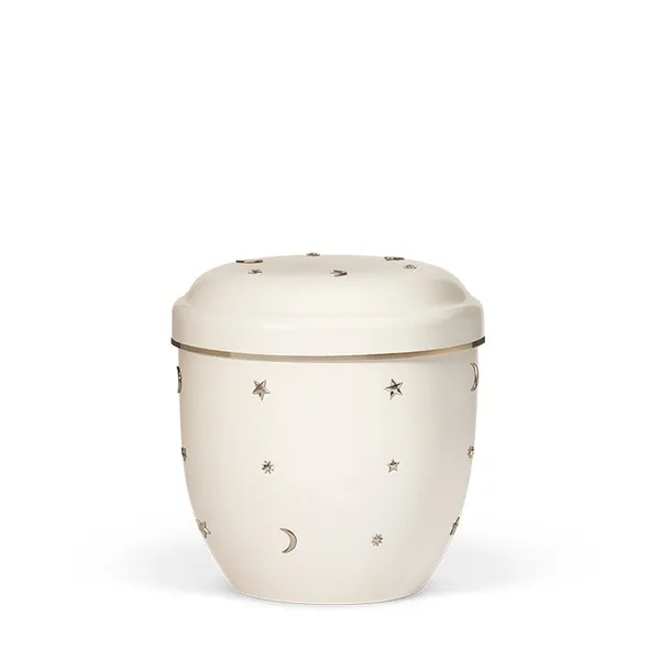 URNE, BARN KREMHVIT MED STJERNER 7431-BIO