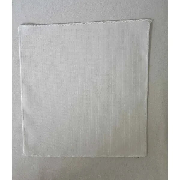 METERV., HANETA, STRIPET STOFF, HVITT ( 160 CM )