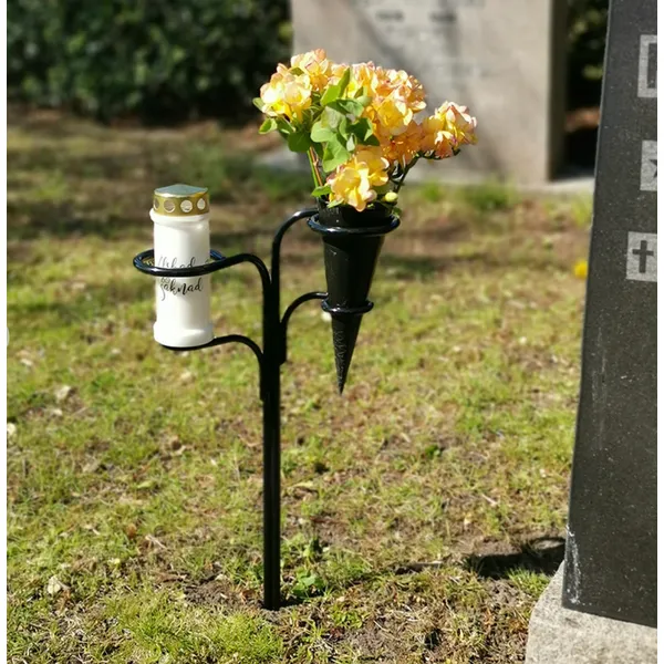 MINNELUND LYS OG VASEHOLDER (2) SPIRA