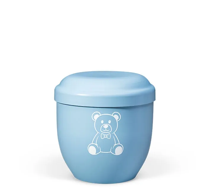 URNE, BARN LYS BLÅ MED TEDDYBJØRN 7454-BIO