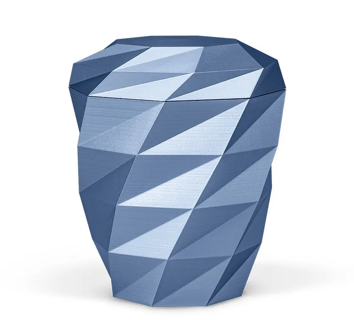 URNE,LYS BLÅ , ISKRYSTALL 35300