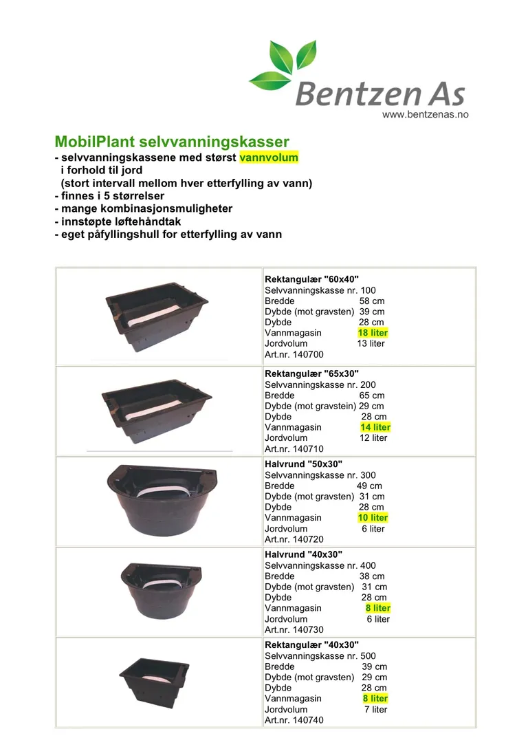 PLANTEKASSE 50 X 30 CM. HALVRUND