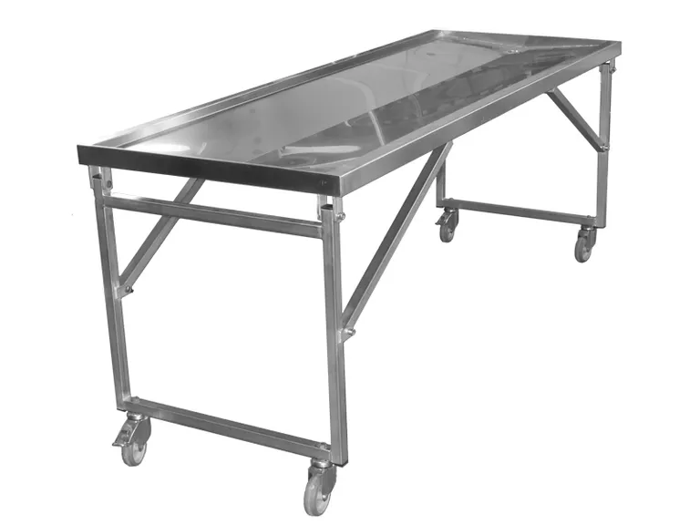 STELLE/VASKEBORD, SAMMENLEGGBART RUSTFRITT M/AVLØP