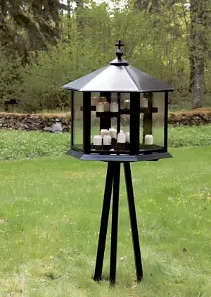 Lykt på stativ for gravlys, 40 stk.