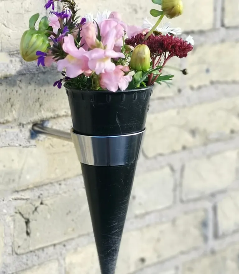 Vaseholder "Villie", rustfritt stål