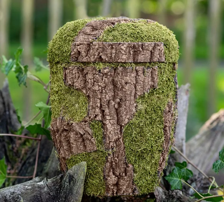 URNE NATUR M/BARK OG MOSE 21991