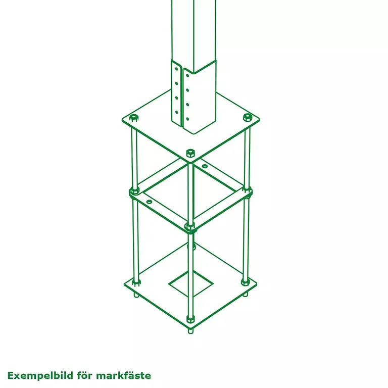 Stolpe "Värna" i eik m/ gravlykter  "Staffan" 6 stk.