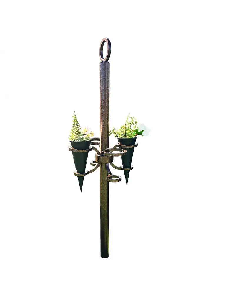 Stativ for gravvaser/gravlys 4 stk, sortlakkert