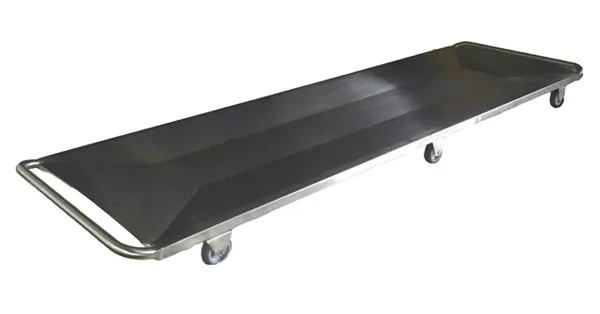BÅREBRIKKE, 620 MM, RUSTFRITT, M/HJUL