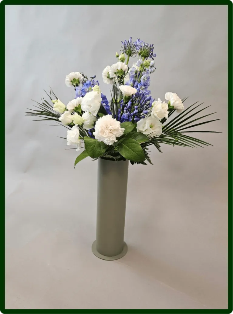 SOLFRID-BLOMSTERVASE, GRØNN,PULVERLAKKERT STÅL, H- 40CM, -Ø11CM