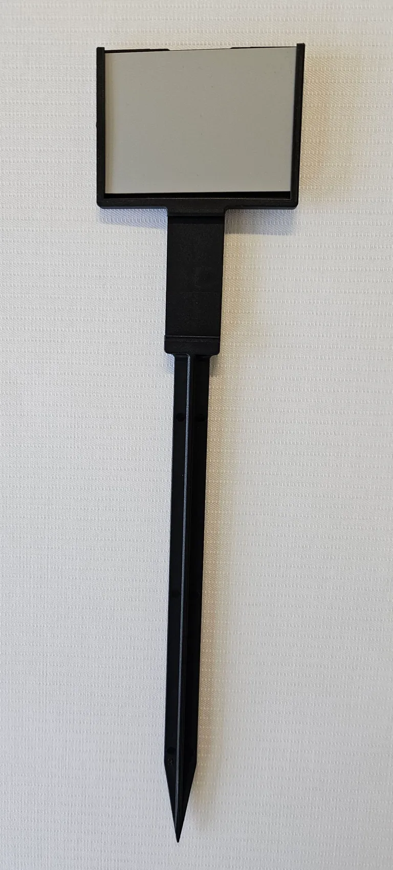 MERKEPINNE 35CM SVART, ØVRE SKILT UTEN TEKST